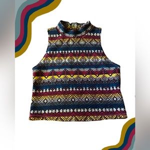 Retro styled sleeveless turtleneck